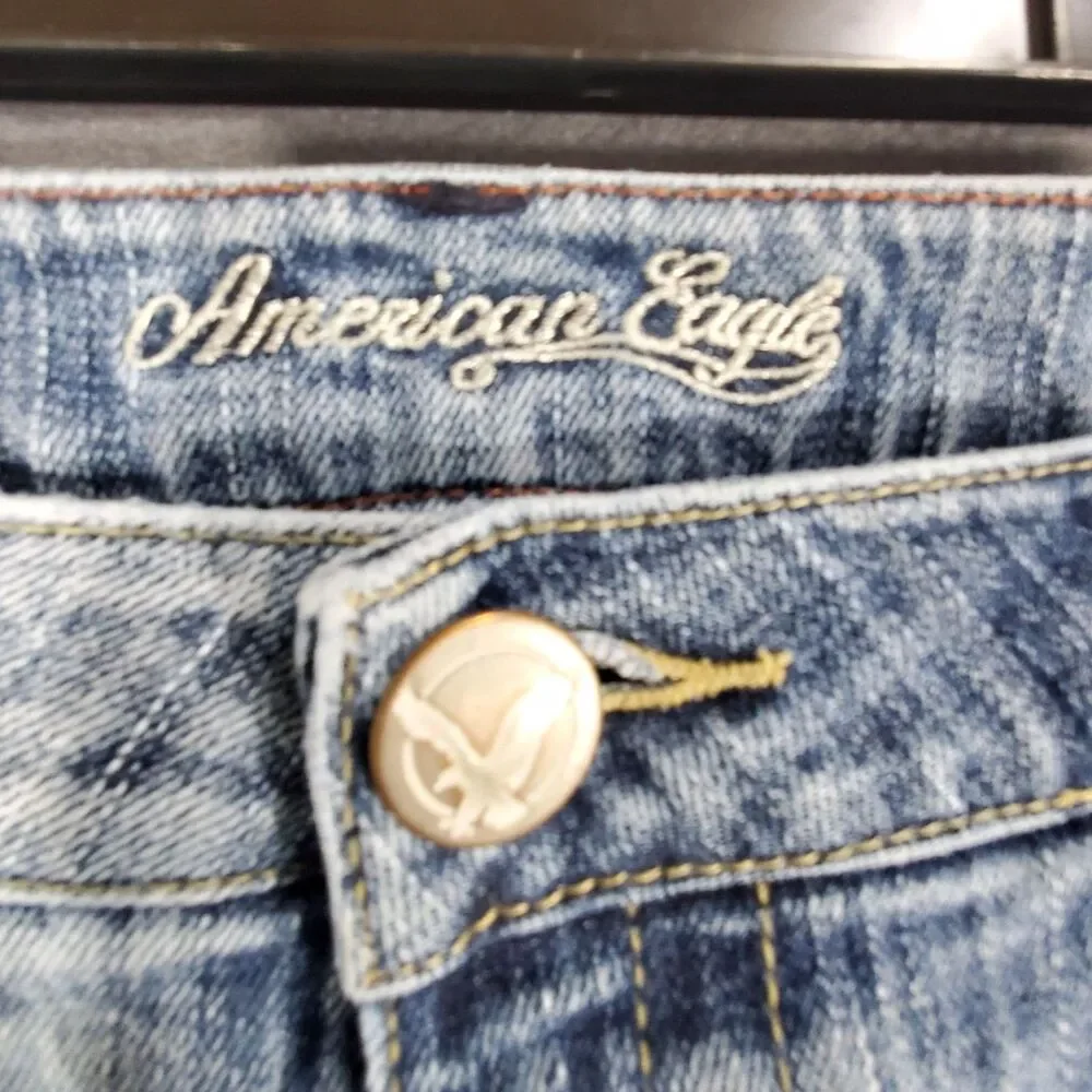 American Eagle Jeans Womens Size 4 Regular Stretch Skinny Flare Blue